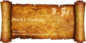 Merkl Zsuzsa névjegykártya
